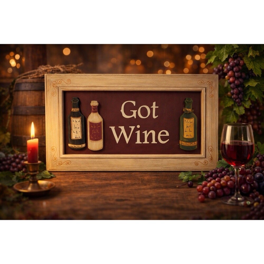 Rustic “Got Wine” Wall Sign – Kitchen Bar Decor – Wine Theme